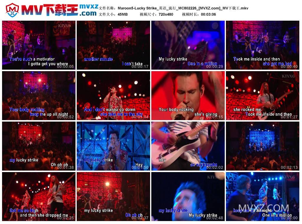 Maroon5-Lucky Strike_英语_流行_MC802226